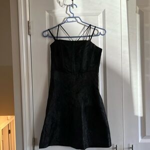 RW black Brocade Formal Dress